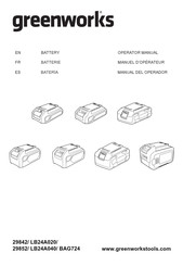 GreenWorks LB24A040 Operator's Manual