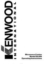 Kenwood SA 600 Operating Instructions Manual