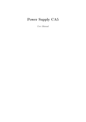Thornton CA5 User Manual