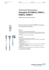 Endress+Hauser Deltapilot M FMB52 Technical Information