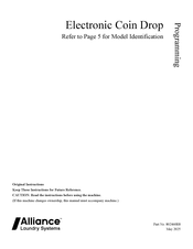Alliance Laundry Systems SDGDEAGS113CW01 Programming Manual