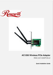 Rosewill RNX-AC1200PCEv2 Quick Installation Manual