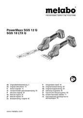 Metabo SGS 18 LTX Q Original Instructions Manual