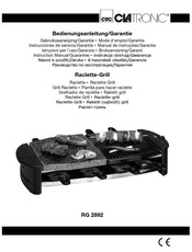Clatronic RG 2892 Instruction Manual & Guarantee