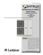 Lochinvar ENTRUS RAH040 Installation And Operation Manual