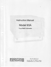 Boonton 93A Instruction Manual