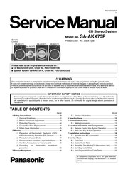 Panasonic SA-AKX75P Service Manual