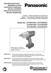 Panasonic EYFNH1WC Operating Instructions Manual