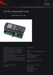 Traxon Technologies ECUE SYMPL essential2 Node Information For Use