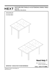 Next HAYFORD Q44749 Assembly Instructions Manual