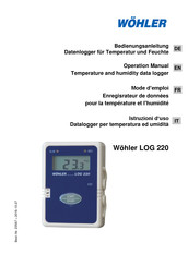 Wohler LOG 220 Operation Manual
