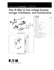 Eaton Pow-R-Way III User, Installation, And Maintenance Manual