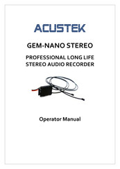 Acustek GEM-NANO STEREO Operator's Manual