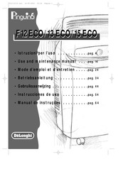 DeLonghi Pinguino F15ECO Use And Maintenance Manual