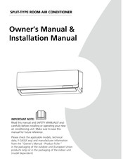 Diamond Air DF18M2Z2 Owner's Manual & Installation Manual
