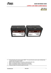 Integra Xmart XMB LiFe-12.8-100 Quick Reference Manual