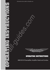 Ashdown ABM EVO III Operating Instructions Manual