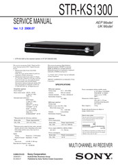 Sony STR-KS1300 Service Manual