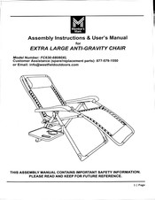 Member's Mark FC630-68080XL Assembly Instructions & User Manual