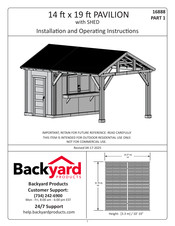 Backyard Products 16888 Installation And Operating Instructions Manual