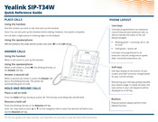 Yealink SIP-T34W Quick Reference Manual