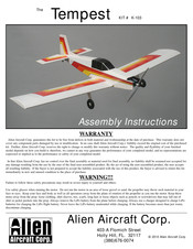 Alien Aircraft Corp Tempest Assembly Instructions Manual