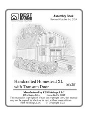 Best Barns Handcrafted Homestead XL with Transom Door Assembly Book