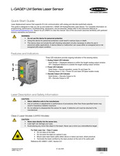 Banner L-GAGE LM80 Series Quick Start Manual