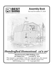 Best Barns Handcrafted Homestead Assembly Book