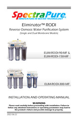 SpectraPure ELIM-RODI-90-MF Installation And Operating Manual