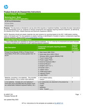 HP FCLSA-2204A Product End-Of-Life Disassembly Instructions