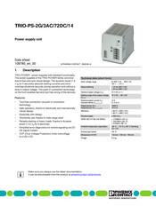 Phoenix Contact TRIO-PS-2G/3AC/72DC/14 Manual