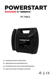 Serenco POWERSTART PS-750LIL Operating And Safety Instructions Manual