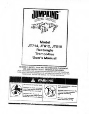 Jumpking Rectangle Trampoline JT612 User Manual