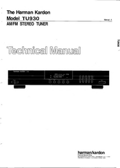 Harman Kardon TU930 Technical Manual