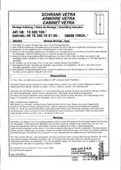 Inter link VETRA 15500100 Assembly Instructions Manual
