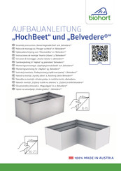 Biohort Raised Vegetable Bed Assembly Instructions Manual
