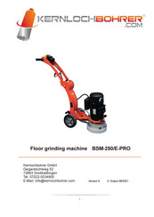Kernlochbohrer BSM-250/E-PRO Manual