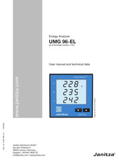 janitza UMG 96-EL User Manual And Technical Data