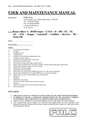 FALC BS 1450 User And Maintenance Manual