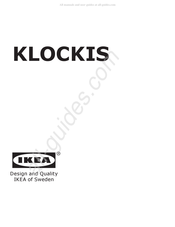 IKEA KLOCKIS Manual