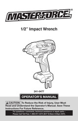 MasterForce 241-0477 Operator's Manual