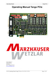 Märzhäuser Wetzlar Tango PCIe Operating Manual