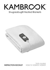 Kambrook Snugasabug KEB419 Instruction Booklet
