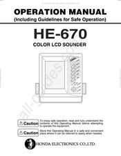 Honda Electronics HE-670 Operation Manual