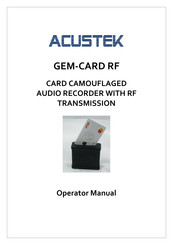 Acustek GEM-CARD RF Operator's Manual