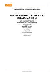 Lotus BRF-94ETT Installation And Operating Instructions Manual