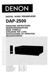 Denon DAP-2500 Operating Instructions Manual