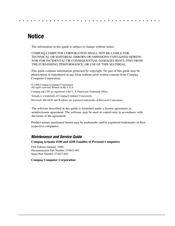Compaq Armada 4160T Slimline Manual