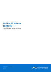 Dell Pro E2225HM Disassembly Manual